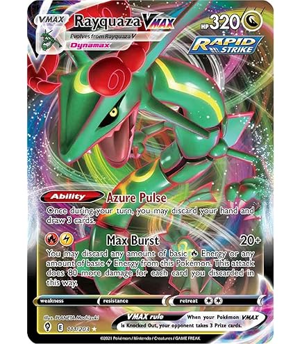 Amazon.com: Rayquaza VMAX - 218/203 - Secret Rare - Sword